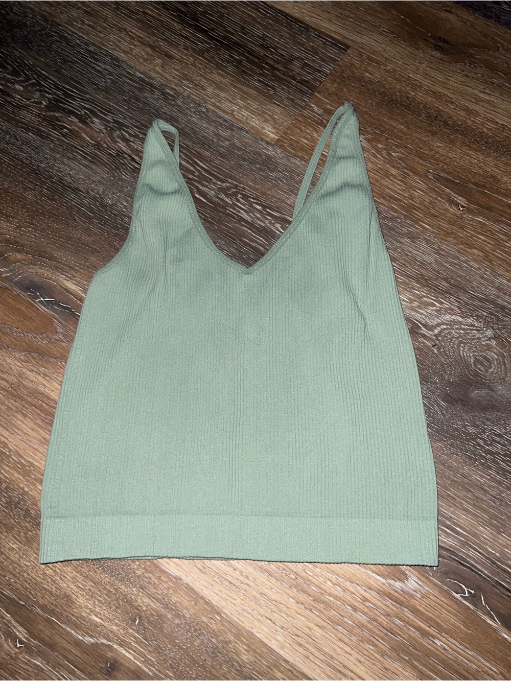 Rue21 Sage Green Ribbed V-Neck Cami